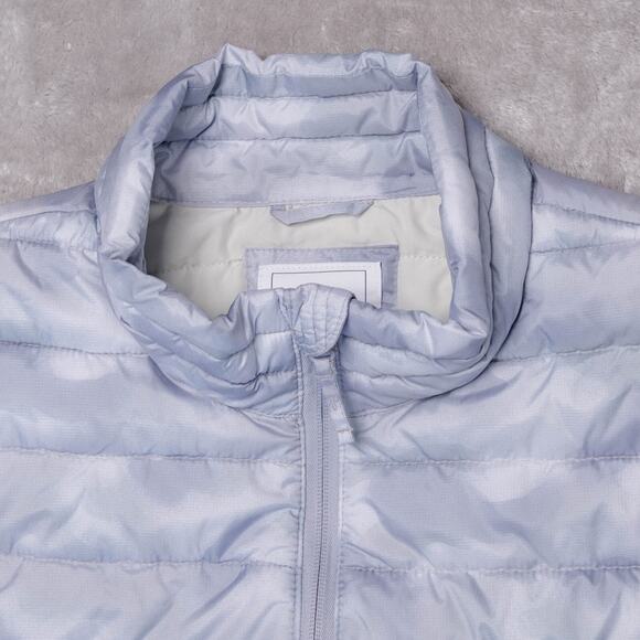 GAP Gray White Camouflage Camo Cold Control Full Zip Puffer Vest Mens Size L - Picture 8 of 10